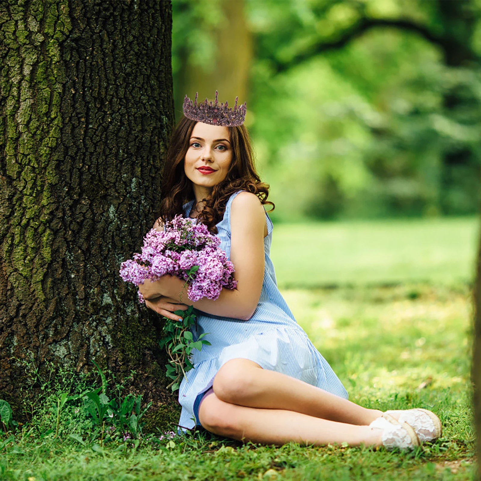 

1pc Rhinestone Crown Headband Baroque Crystal Headdress For Wedding Party Hair Jewelry Alloy Tiara Accessory Hair Styling Tool