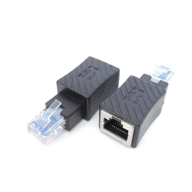 1pcs/2pcs/5pcs RJ45 Male to RJ45  Female Cat5/6 Ethernet LAN Extension Adapter Up Angle connector for Computer Notebook