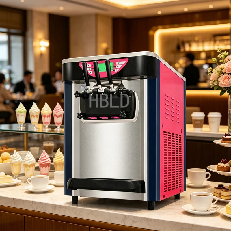 Fully Automatic Soft Service Italian Ice Cream Machine 3 Flavors Commercial Hard Scoop Ice Cream Maker for Business Use