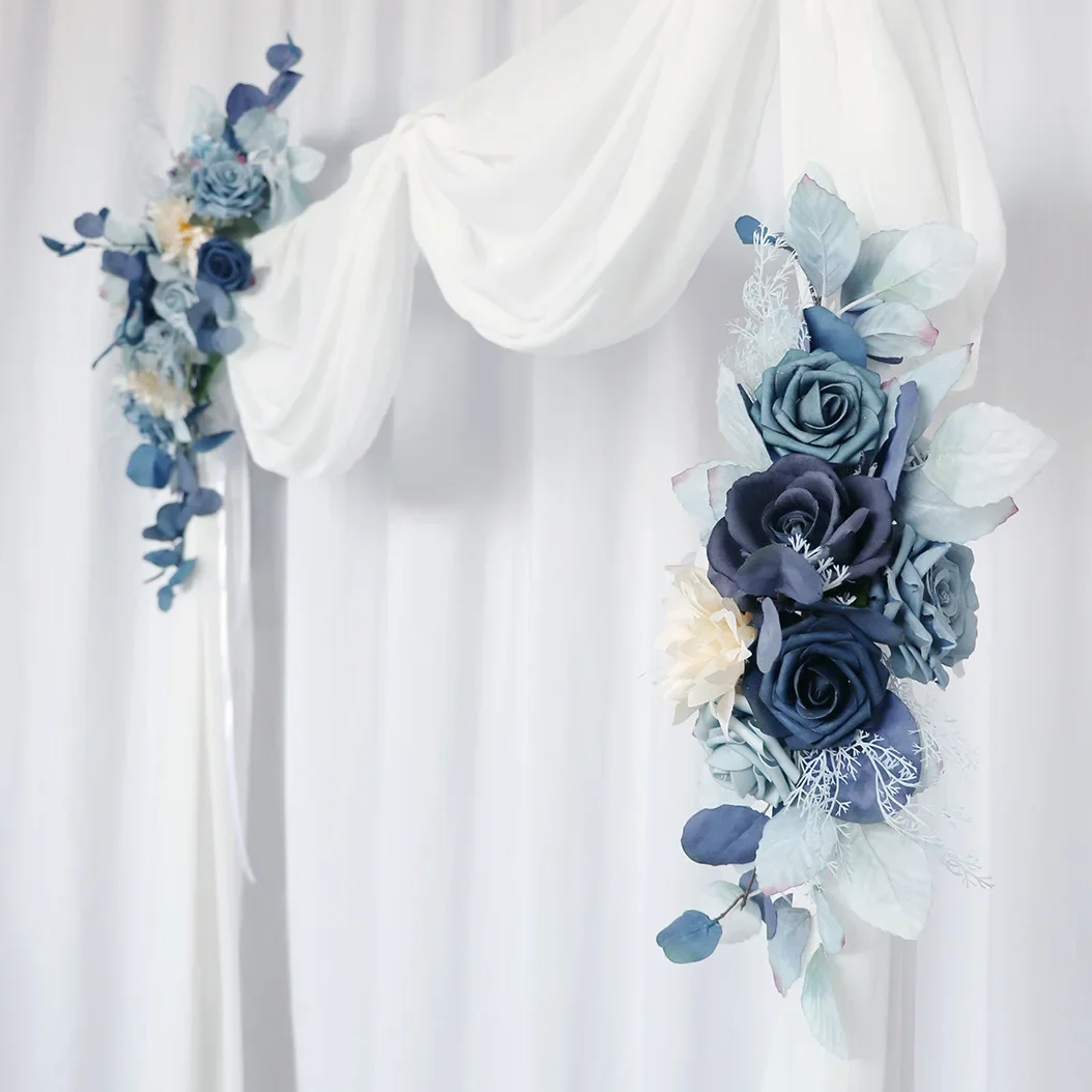 

2pcs Artificial Fall Wedding Arch Flowers Autumn Arbor Floral Arrangement Party Reception Backdrop Decor Multiple Style Ceremony