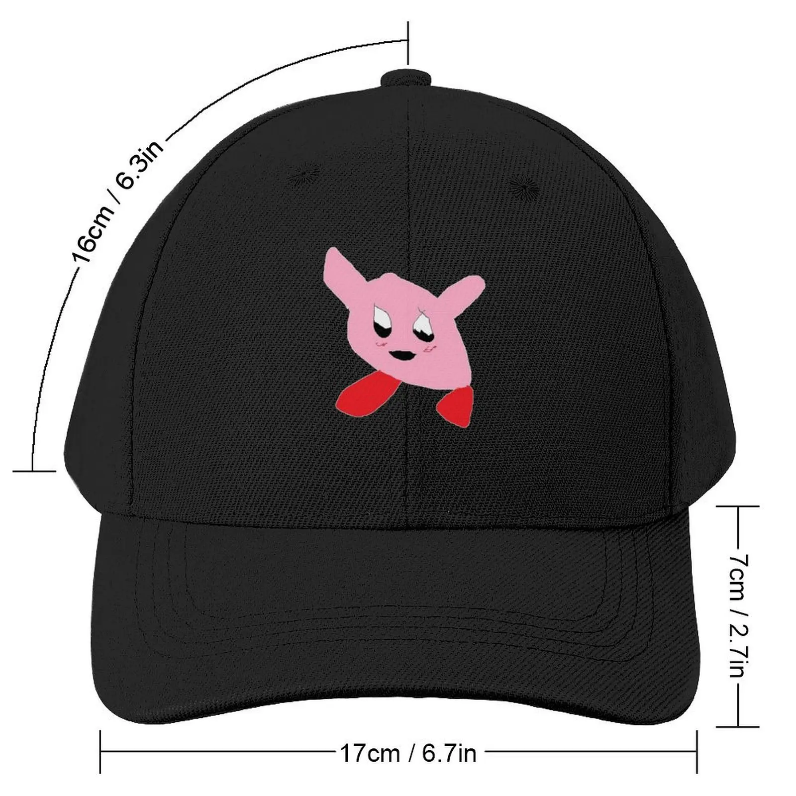 Non descript pink puffball (by Koi) Baseball Cap black Golf Hat Man Caps For Women Men's