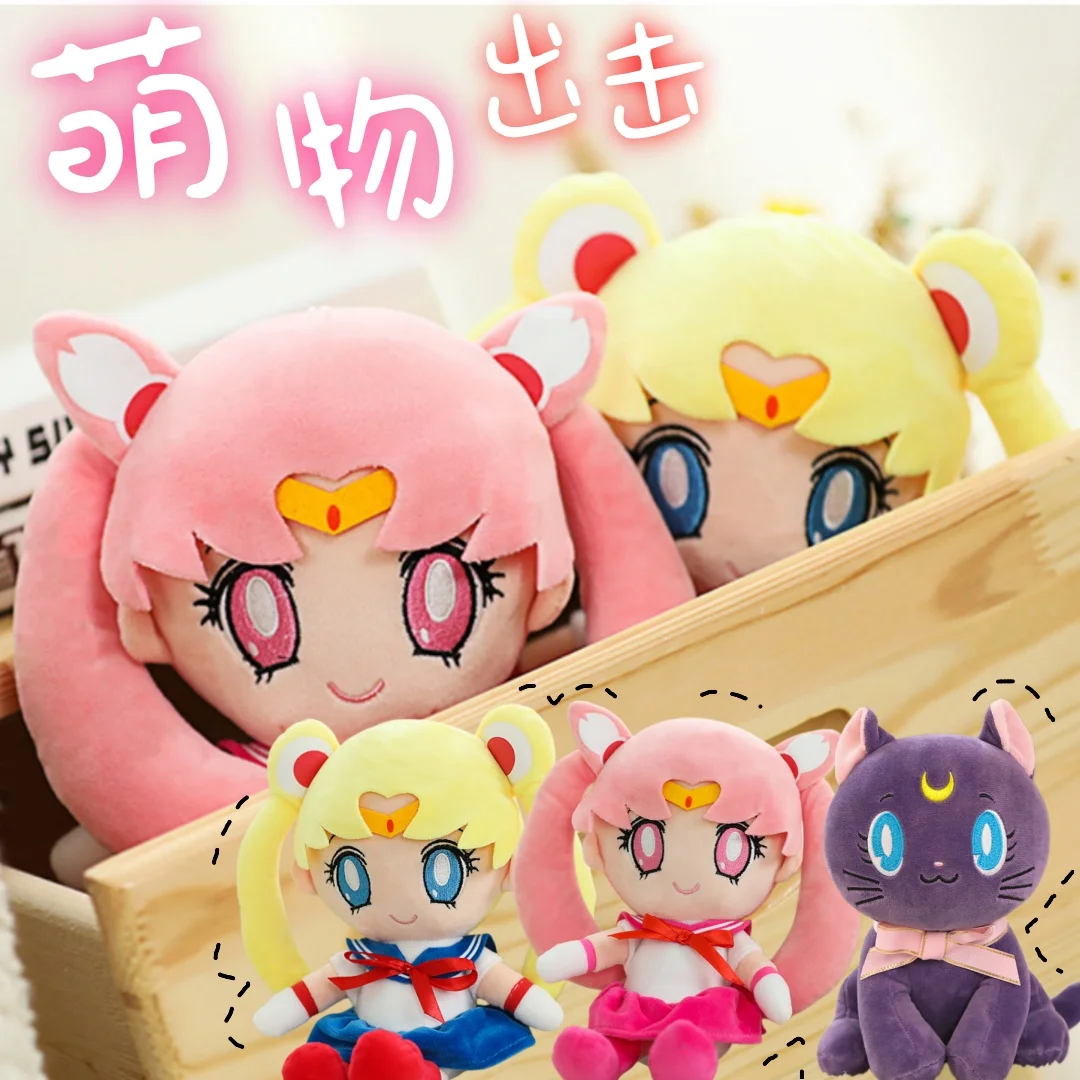 Hot Anime Sailor Moon Plush Toys Tsukino Usagi Kaiou Michi Stuffed Girlish Room Decor Stuffed Kawaii Pretty Gifts