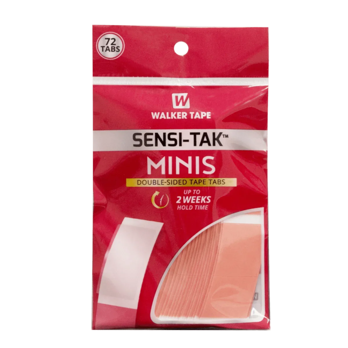 

Hstonir Sensi-Tak Tape Contours Minis Easy Clean Low Residue Poly Units Red Liner Water Proof Hair Hold Tape Clear Walker T023