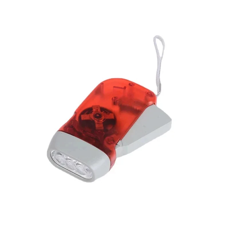 Factory New Hand Pressure Power Generation Mini Emergency Small Gift Outdoor Plastic Small 3LED Torch Light Tactical Flashlight