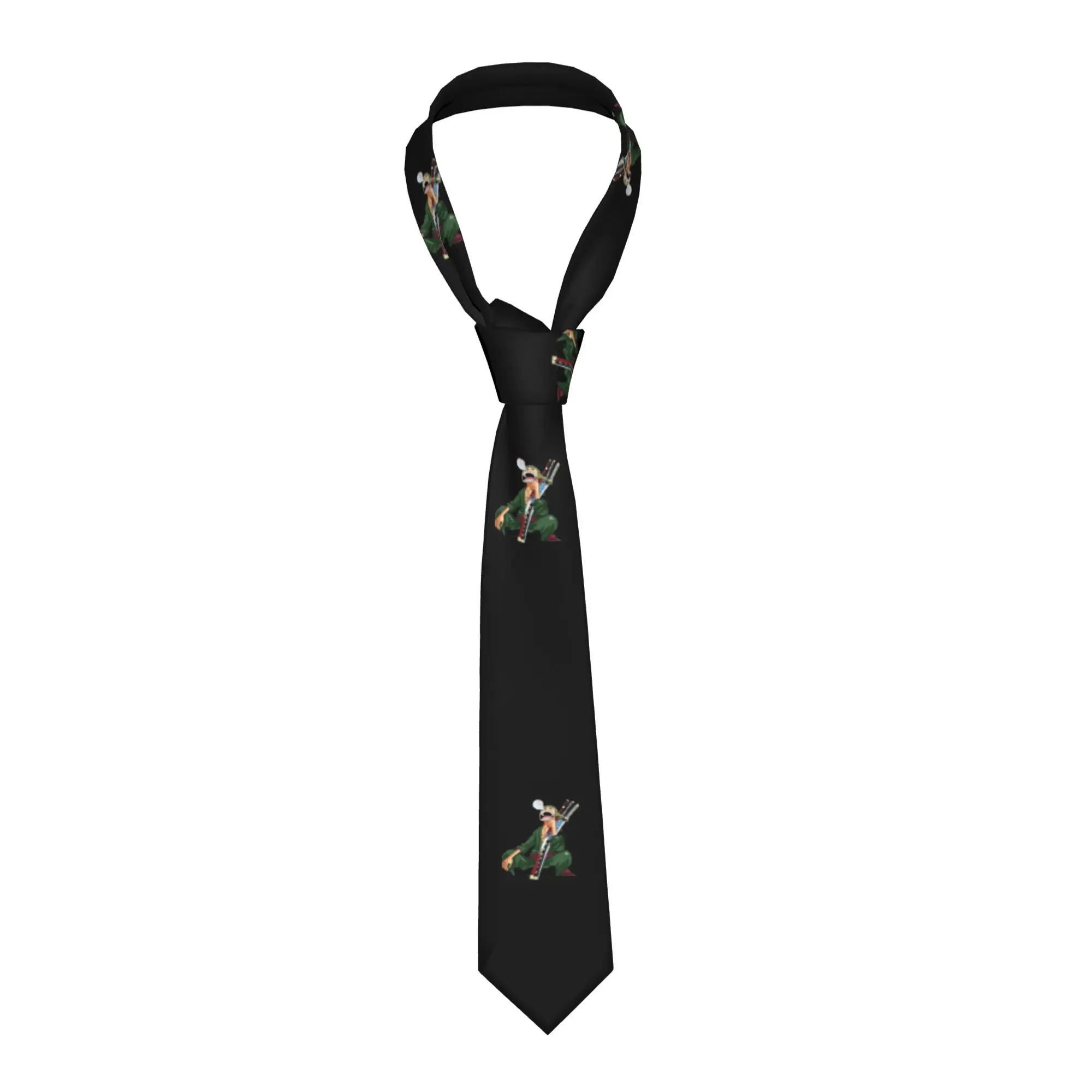 

Мужской галстук с принтом Zoro O-One P-Piece в стиле аниме, модный галстук на все сезоны, подарок на День отца