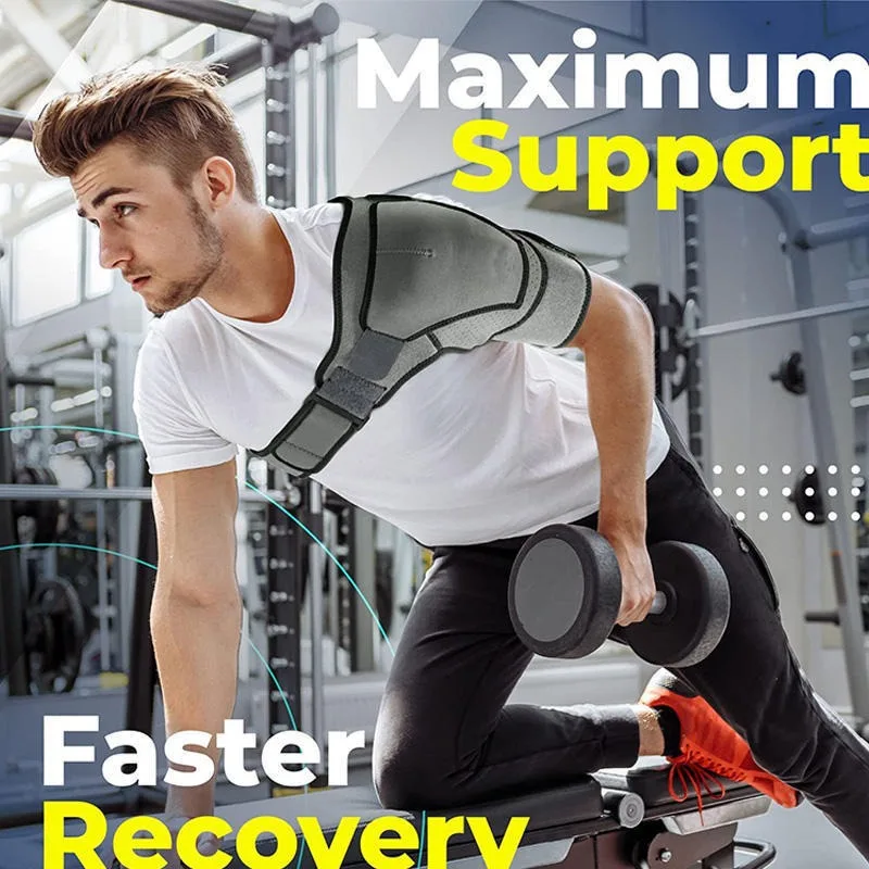 YANBIGUO Shoulder Brace-Adjustable Support Sleeve for Torn Rotator Cuff,AC Joint,Shoulder Stability&Compression,Left/Right