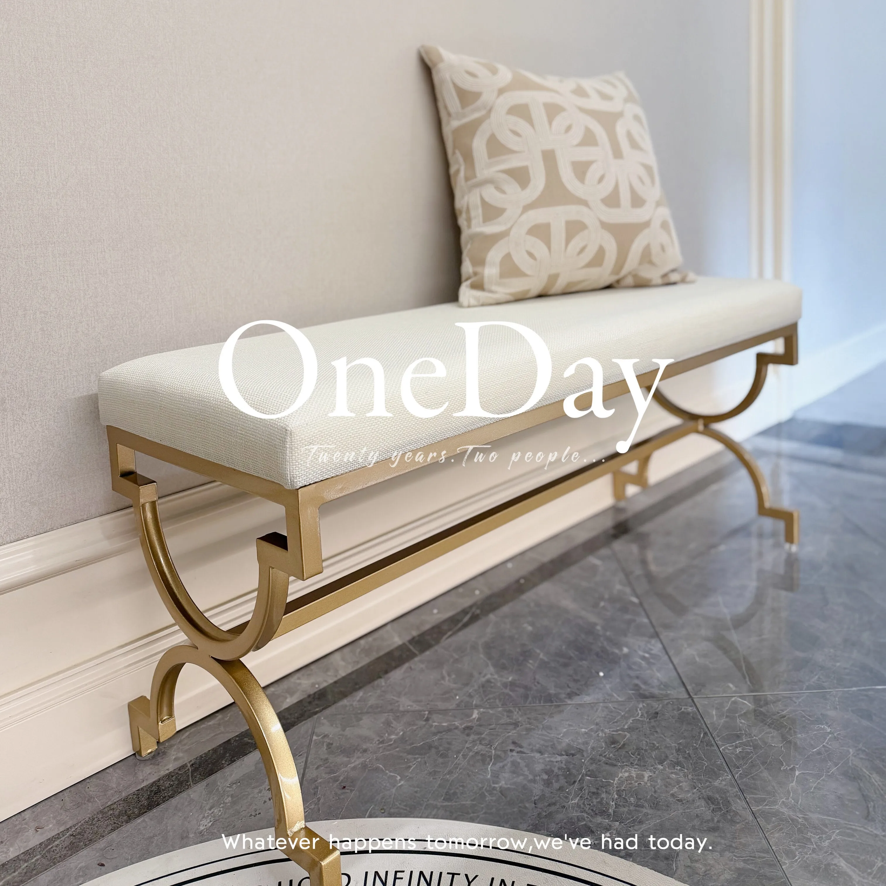 HYS French light luxury shoe change stool home door entry shoe stool bedroom bed end sofa stool door bench