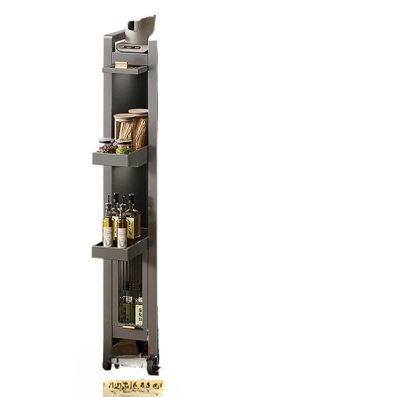 

Pull-out, narrow slot, locker, kitchen, ultra-narrow, side gap, storage rack, multi-function, refrigerator, side storage