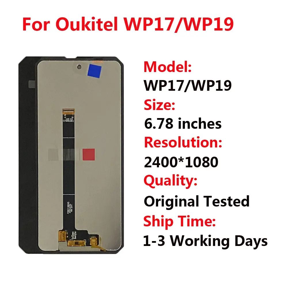 Oryginalny wyświetlacz LCD OUKITEL WP19 Pro z ekranem dotykowym i digitizerem do wyświetlacza OUKITEL WP19 Pełne części naprawcze ekranu LCD — zdjęcie 4