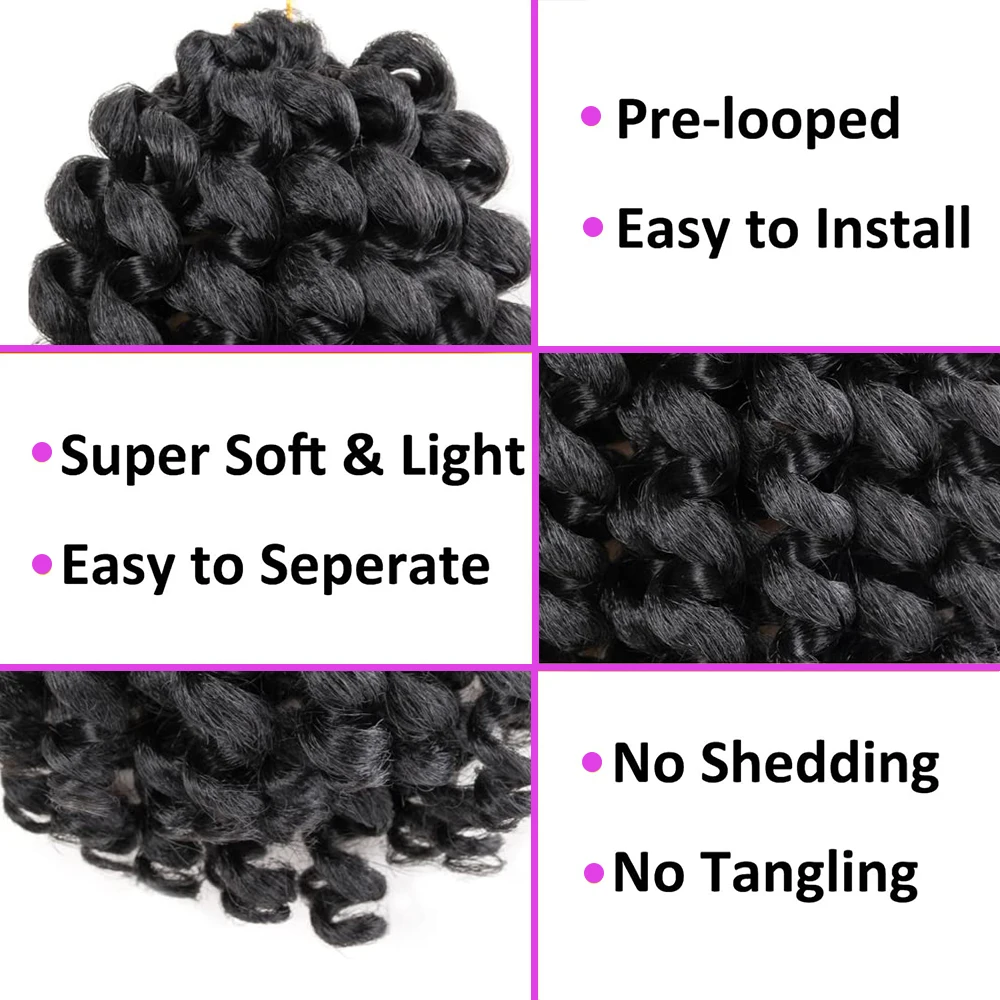 조미 브레이드 헤어 자메이카 바운스 완드 컬 합성 곱슬 바운스 크로셰 브레이드 헤어 익스텐션 트위스트 크로셰 헤어