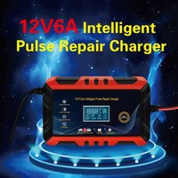 Car Battery Charger Intelligent Pulse Repair LCD Display 12V 6A Car Battery Motorcycle Battery Charging Battery Repair Charger