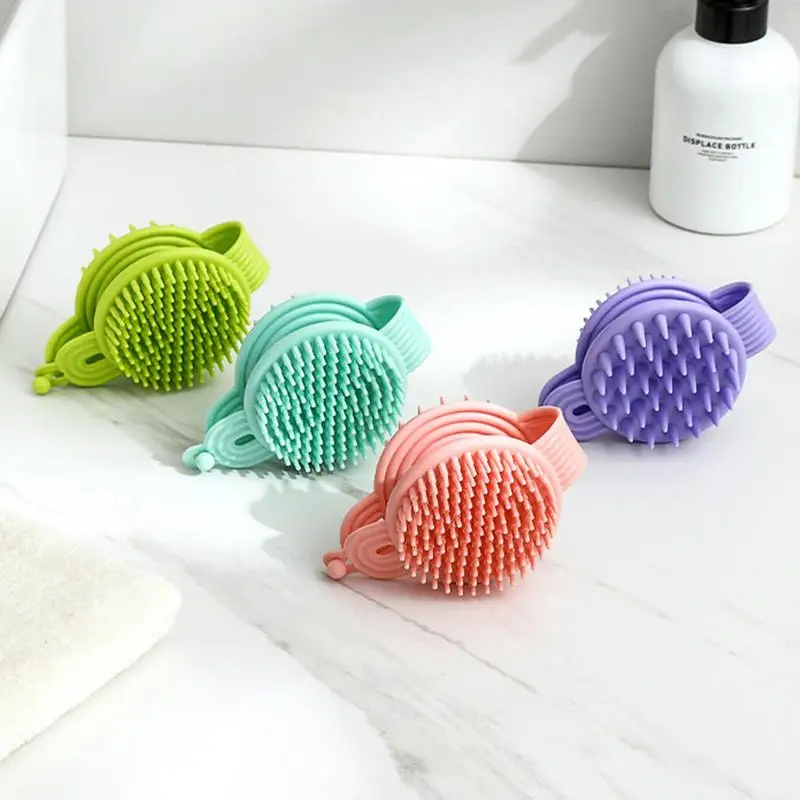 Shampoo Brush Hair Massager Double Sided Hair Washing Shampoo Brush Wet And Dry Soft Bristles Hair Brush Scalp Exfoliator For