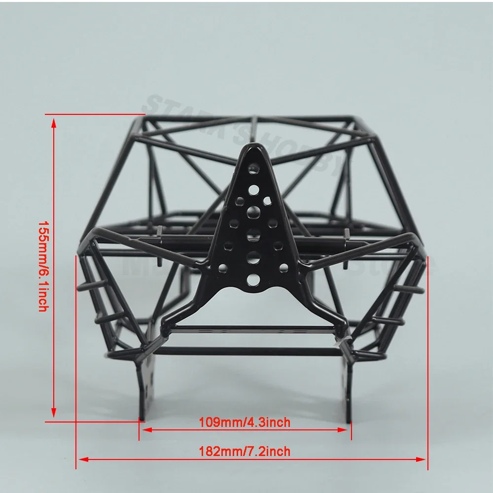 Full Tube Frame Chassis Metal Roll Cage for 1/10 RC Crawler Car Axial RR10 Bomber 90053 90048 AXI03016T1/16T2 Upgrade Parts