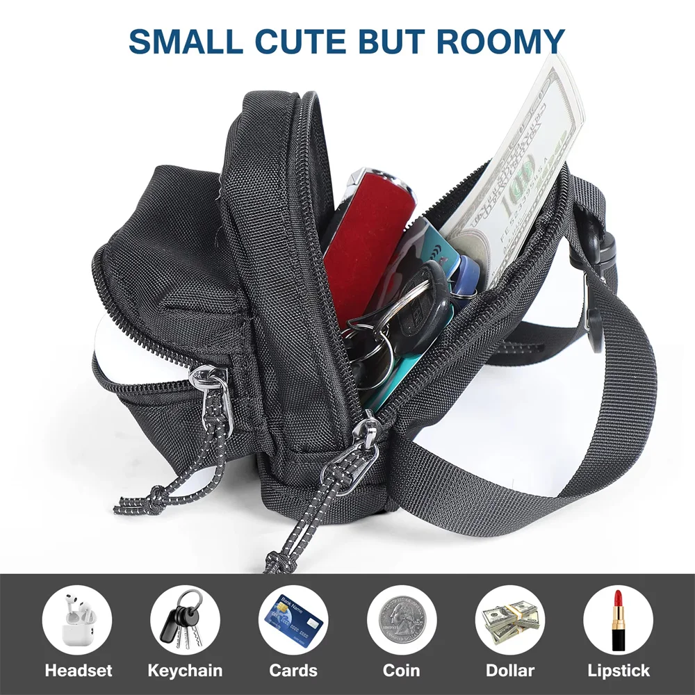 

Ultra-Small Crossbody Clip Bag, Multi-Compartment Design, Adjustable Strap, Ideal for Daily Commute, Sports & Travel Essentials