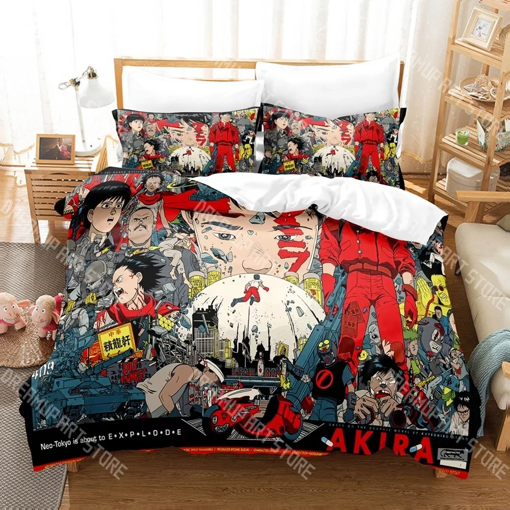 2026 3D Print Akira Anime Neo-Tokyo Manga Bedding Set Single Twin Full Queen King Size Bed Set Adult Kid Bedroom Duvetcover Set