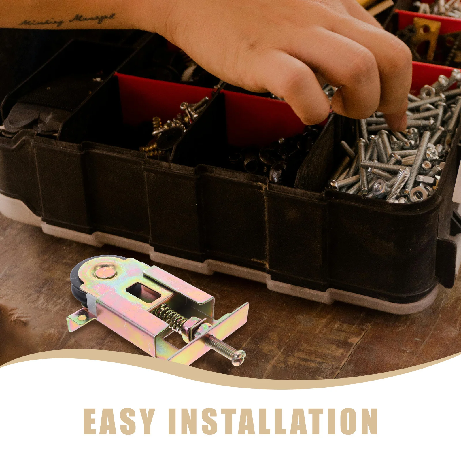 2 قطعة استبدال الأسطوانة المنزلقة عجلات تحمل الكرة لأبواب خزانة الملابس ارتفاع قابل للتعديل هيكل فولاذي متين