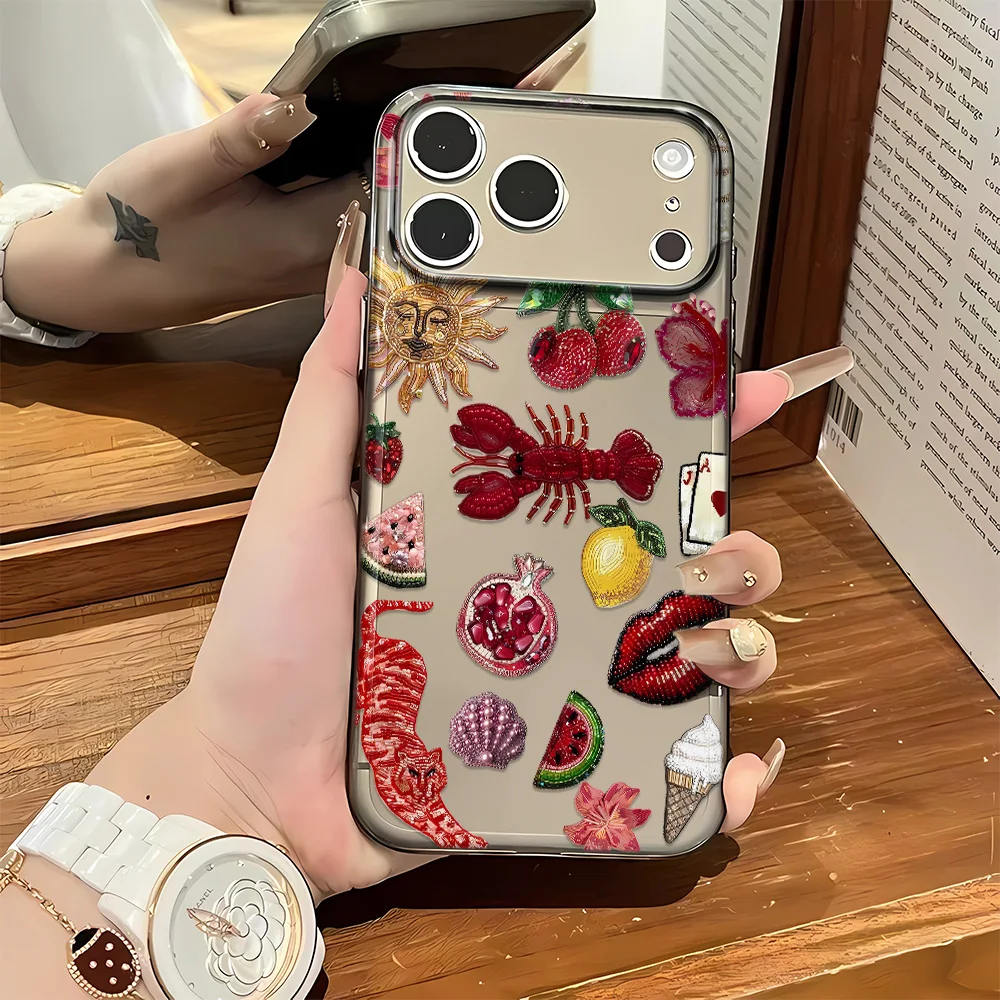Capa de telefone transparente com olhos florais marinhos, para iphone 12 11 13 14 15 16 pro max 16 plus 14pro 13pro 17 air iphone capa frontal
