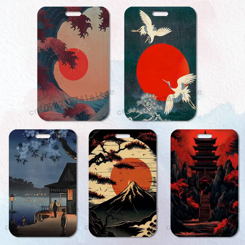 

Style Art Japanese Card Holder Lanyard Camera Neck Strap Credit Card Case ID Badge Credentials Protection