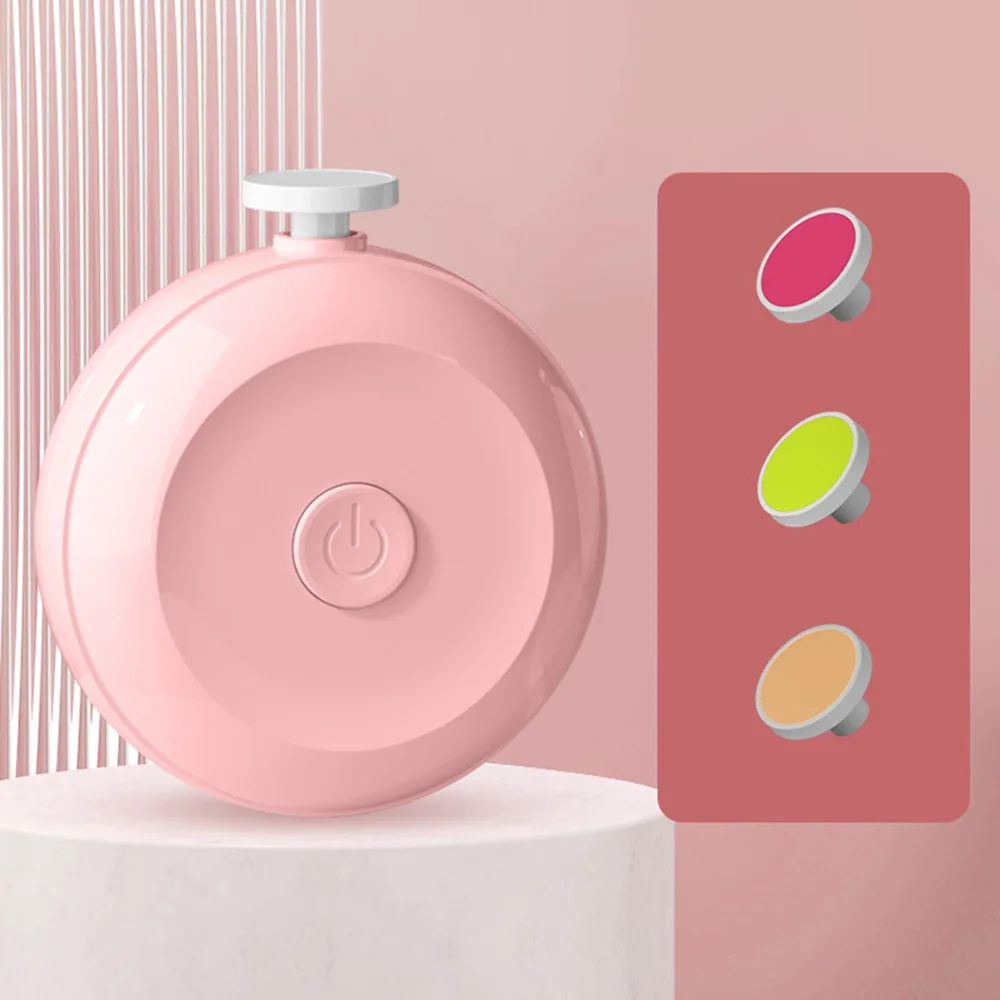 

Электрический триммер для ногтей для новорожденных 360° ° Вращающаяся бесшумная детская шлифовальная машинка для ногтей, 6 шлифовальных головок, безопасные кусачки для ногтей, подарок