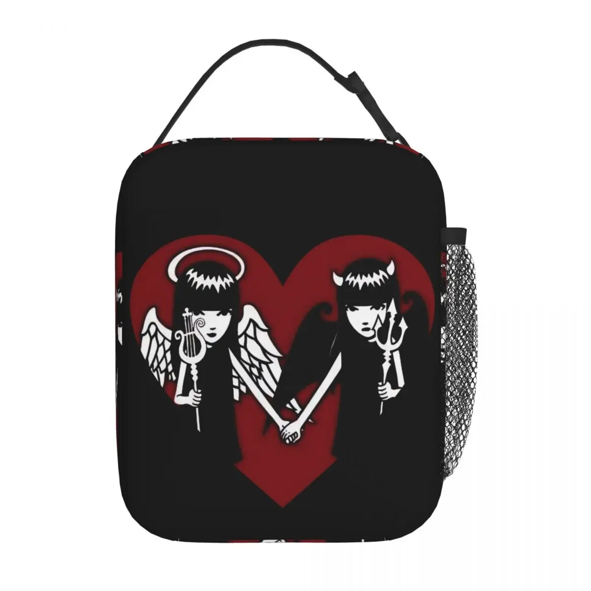 Poster Art E-Emily The Strange Insulated Lunch Bags Portable Lunch Container Thermal Bag Tote Lunch Box Office Travel Men Women