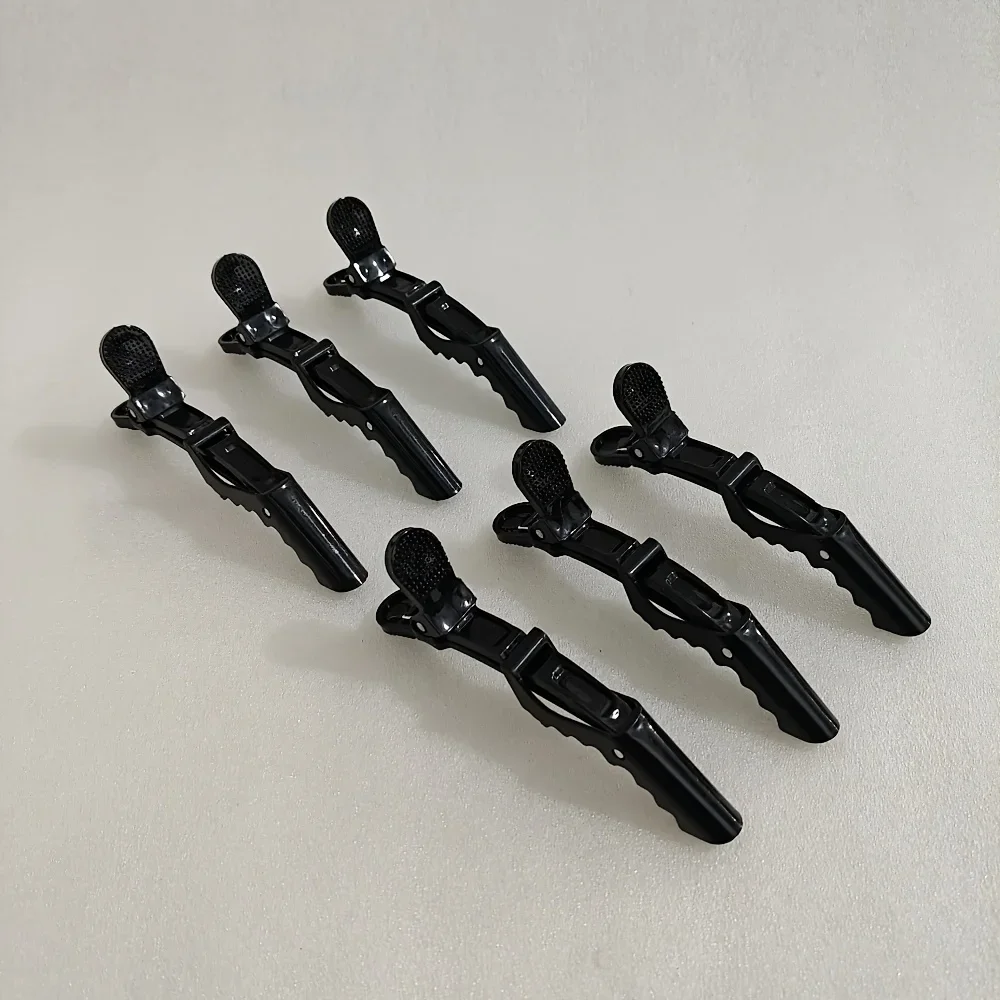 6PCS Styling Section Dedicated Wide-Tooth Hairpin, Professional Salon Perm Crocodile Clip, Section Positioning Hair Clip
