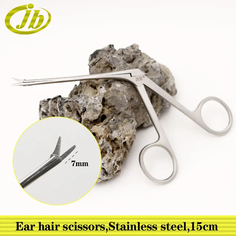 Ear hair scissors gun design 15cm nose and ear hair trimmer stainless steel surgical operating instrument