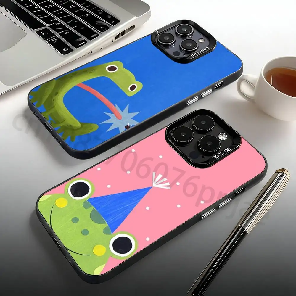 

Froggy Phone Case For iPhone 17,16,15,14,13,12,11,Pro,Max,Plus,Mini Candy Matte Shockproof Cover