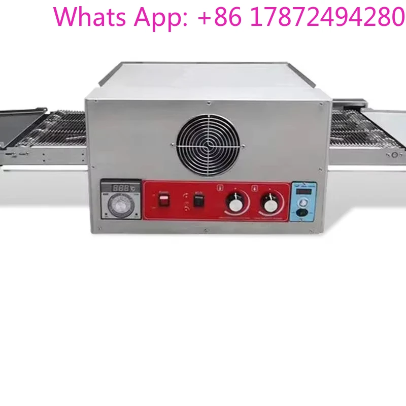 Kitchen 12 Inch Stainless Steel Restaurant Equipment Electric Rotary Conveyor Belt Pizza Oven Commercial