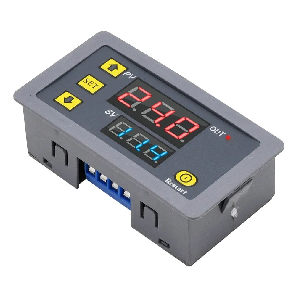 AC 110V 220V 12V Digital Time Delay Relay Dual LED Display Cycle Timer Control Switch Adjustable Timing Relay Time Delay Switch