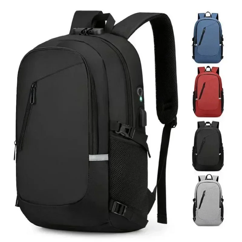 2024 Backpack Anti-theft Password Lock Oxford Men\'s and Women\'s Unisex Business Laptop Computer Travel Leisure Fashion Portable