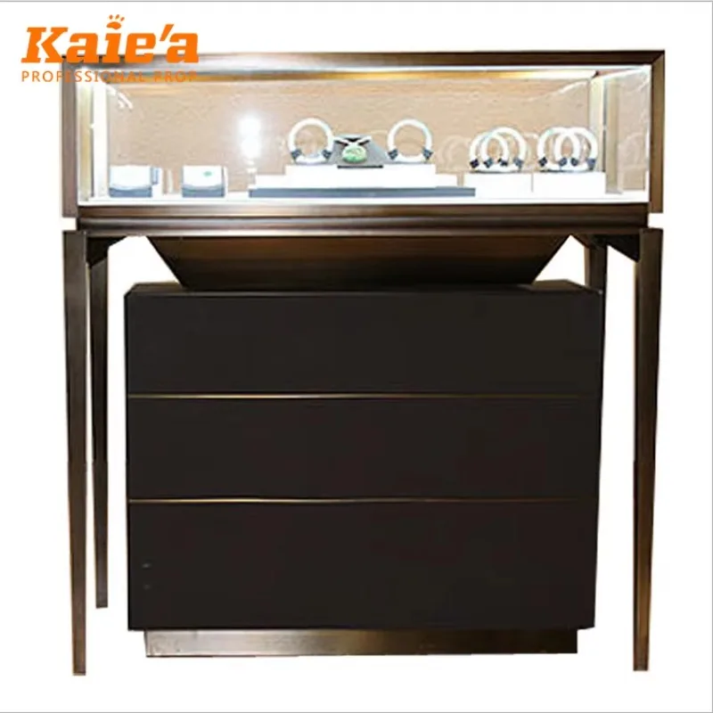 Luxury Glass Jewelry Store Display Cases Lockable Jewelry Display Showcase and Counter for Jewelry Store