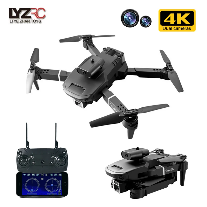 Mini drone para evitar obstáculos de quatro lados e100, dobrável, hd 4k, fotografia aérea, quadricóptero, helicóptero, controle remoto, brinquedos