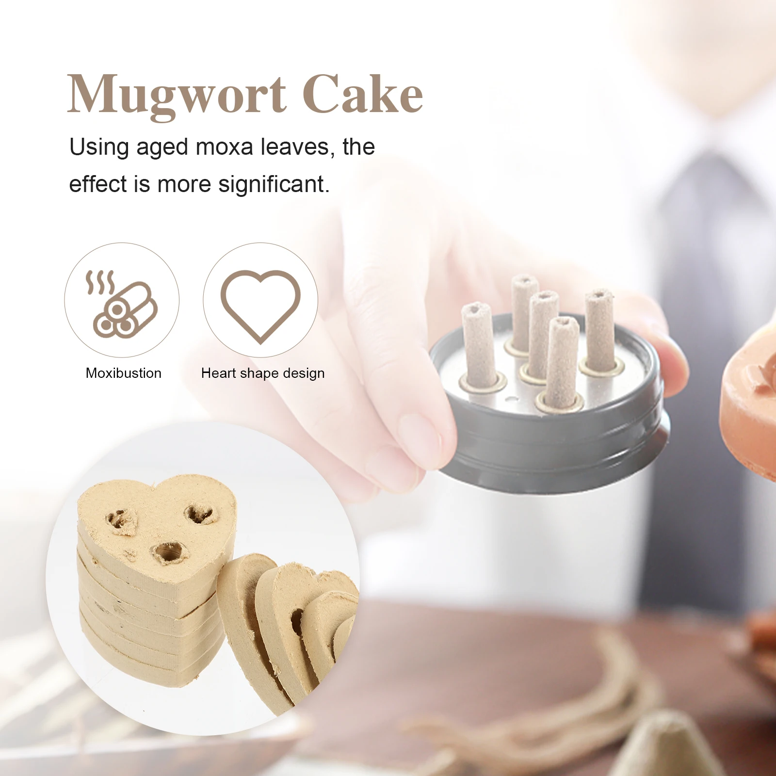 

10 Pcs Cake Heating Therapy Chinese Acupuncture Wormwood Moxa Cakes Tool