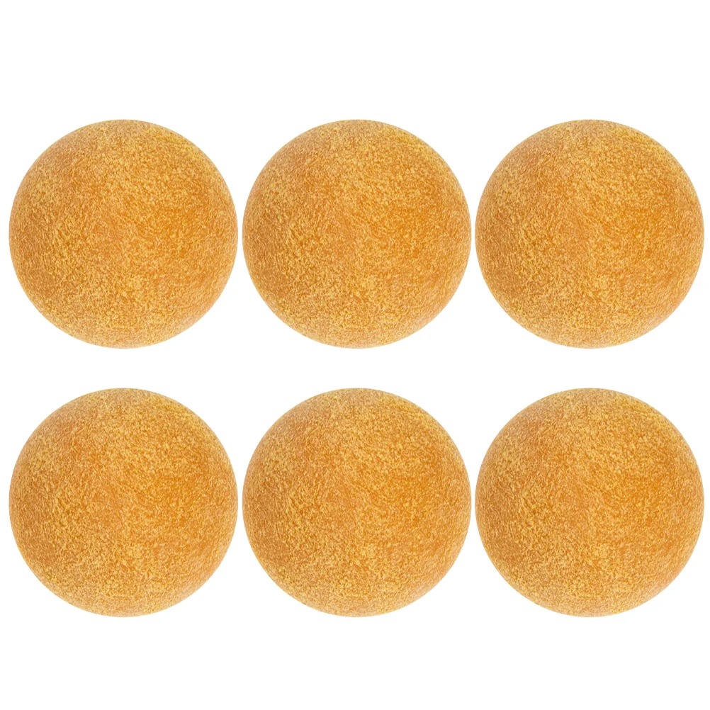 6 Pcs Table Soccer Football Balls Substitute Desk Game Plastic Foosball Replacements Supplies Footballs
