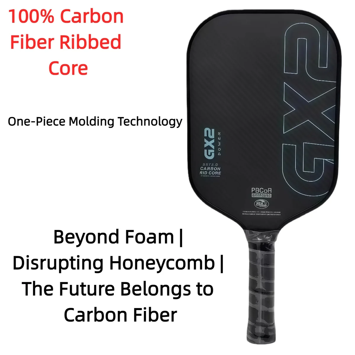 

Профессиональная ракетка для пиклбола Match Pickleball Paddle Gearbox GX2 Control Series Gen-5 Upgrade с карбоновыми ребрами и поролоновым сердечником