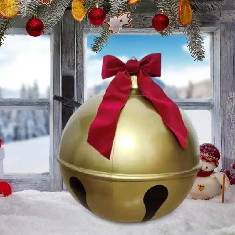 

Christmas Decorative Bell Balloons 45cm/60cm Inflatable Toy Ball Pvc Giant Big Large Balls Home Garden Ornaments Festive Decor