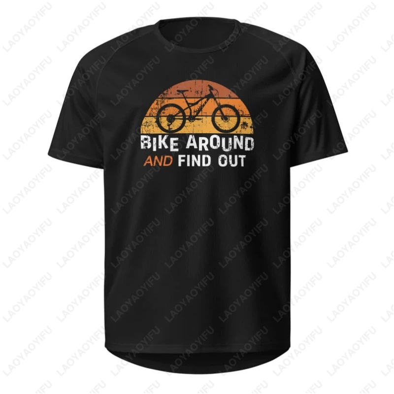 NEW MTB Mountain Bike Around Find Out Unisex Sports Jersey Cotton Tee Men Women Biking Pattern Tshirt Vintage Classics Tops Gift