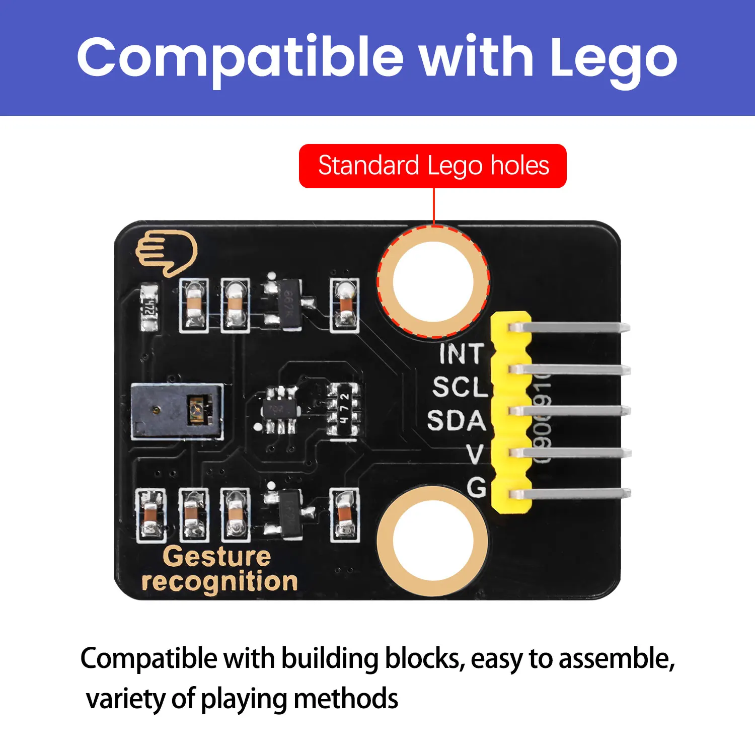 Keyestudio Gesture Recognition Sensor For Arduino Optional With Housing Compatible With Lego Building Blocks DIY Projects Sensor