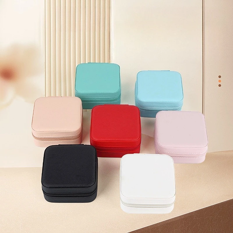 

Portable Mini Jewelry Storage Box Travel Jewelry Case Keychain Storage Earrings Necklace Ring Jewelry Organizer Display