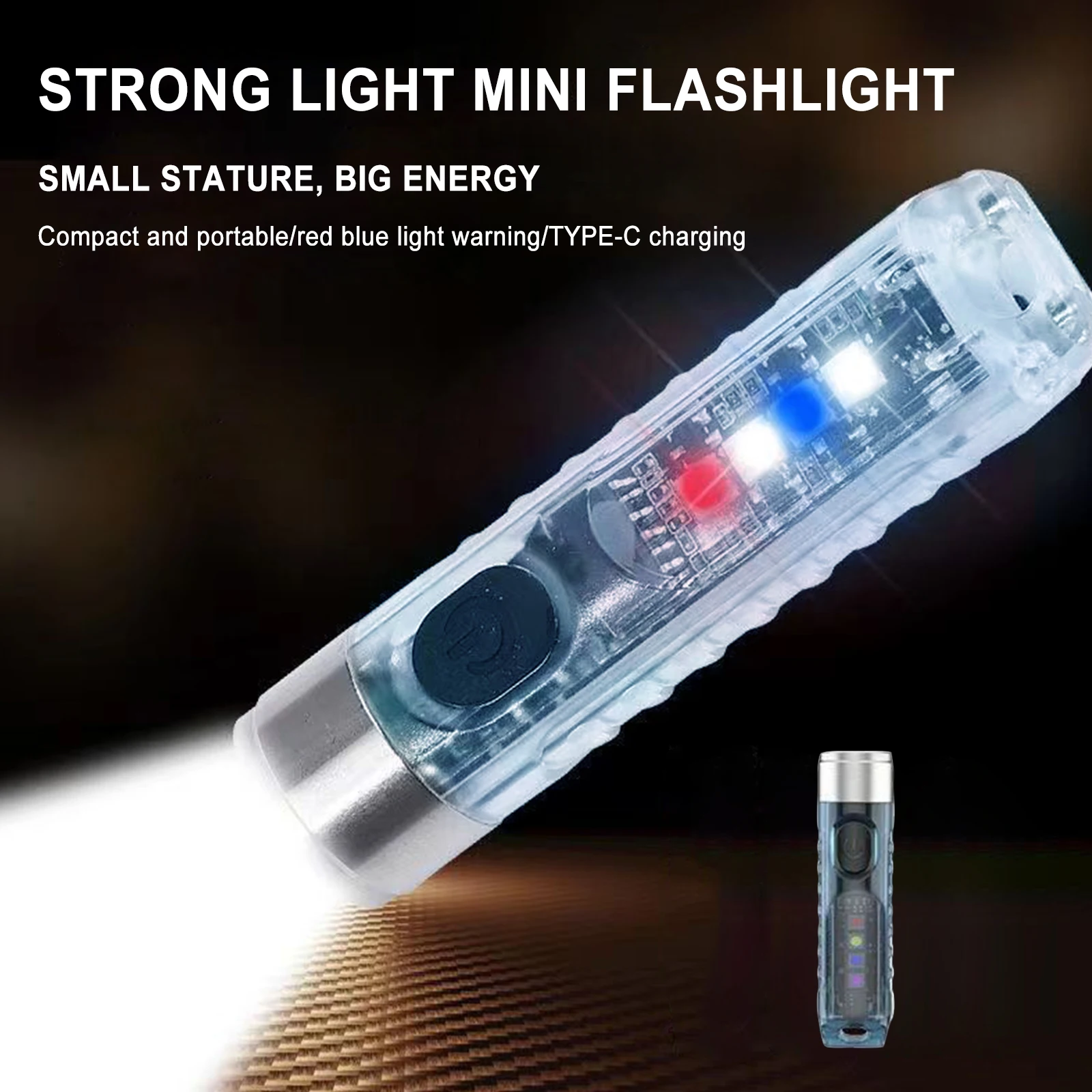 

Mini Portable Flashlight Super Bright Small Household Long-Range Outdoor Lighting Led Strong Light Flashlight