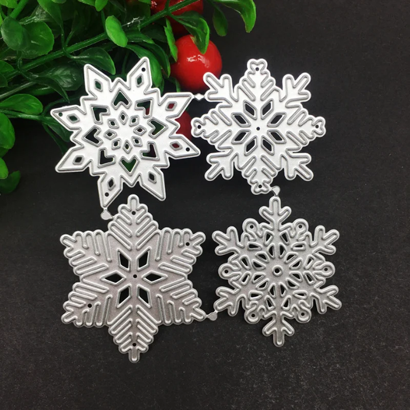 Christmas Snowflake Etching Metal Cutting Dies DIY Scrapbook Die Cutout Wedding Party Craft Card Embossing Decoration Stencils