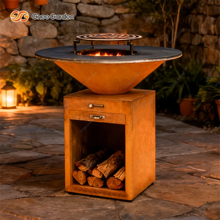 Factory Wholesale Corten Steel Bbq Grills for Camping and Bonfire