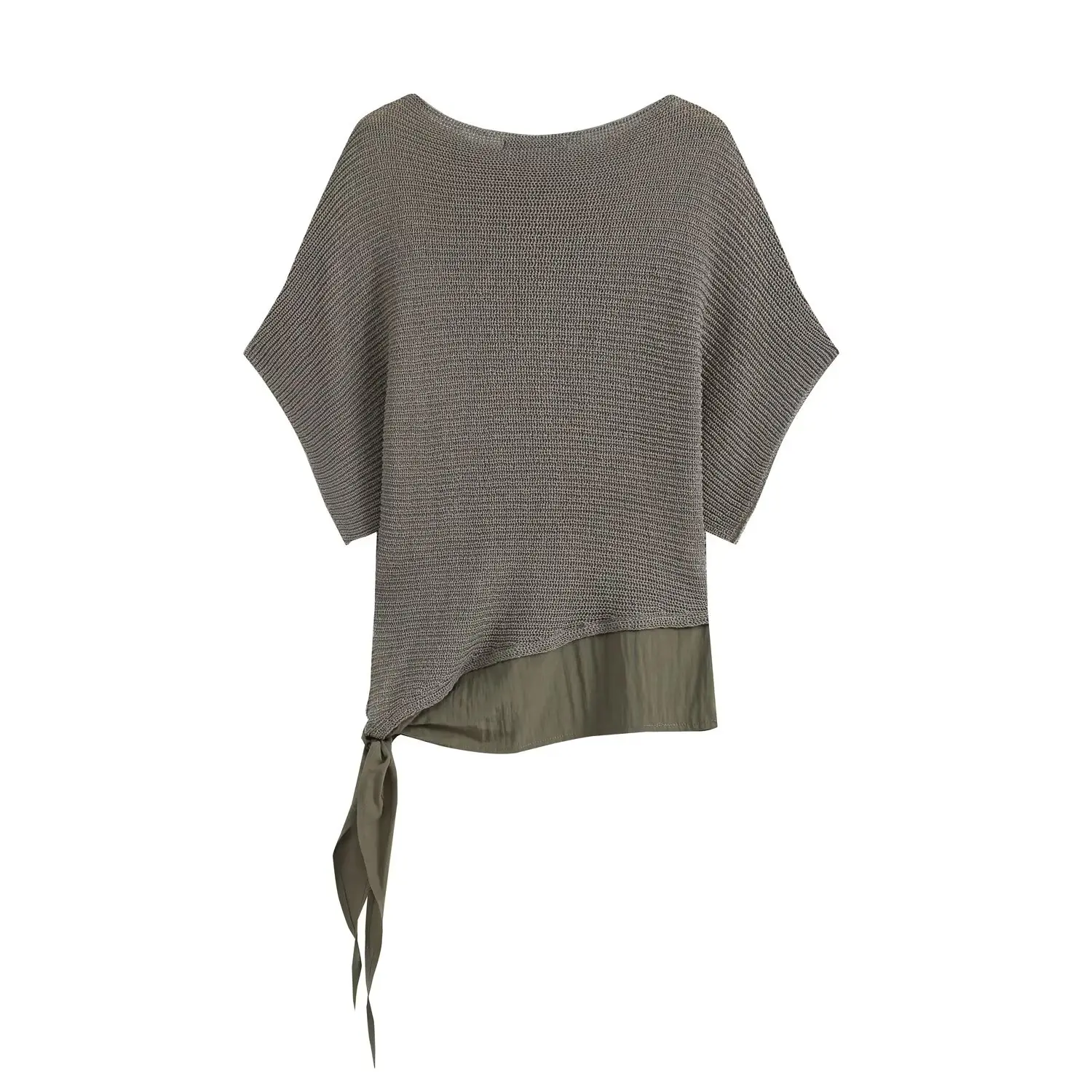 KONDALA Damen Elegante Geknotete Strickoberteile Schicker Freizeit-Bootshals-Kurzarm-Pullover 2026 Sommer Frühherbst Trendige Damenoberteile – Detail 5