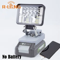 LED Work Light for Greenworks 24V Lithium Battery w/ USB Flashlight Portable Emergency Flood Lamp Camping lamp(NO Battery )