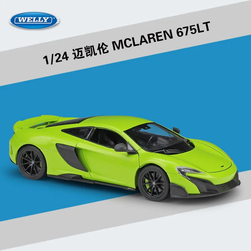

WELLY 1:24 McLaren 675LT Super Series — официальная литая модель из литого под давлением сплава, Коллекционная модель автомобиля Longtail Performance
