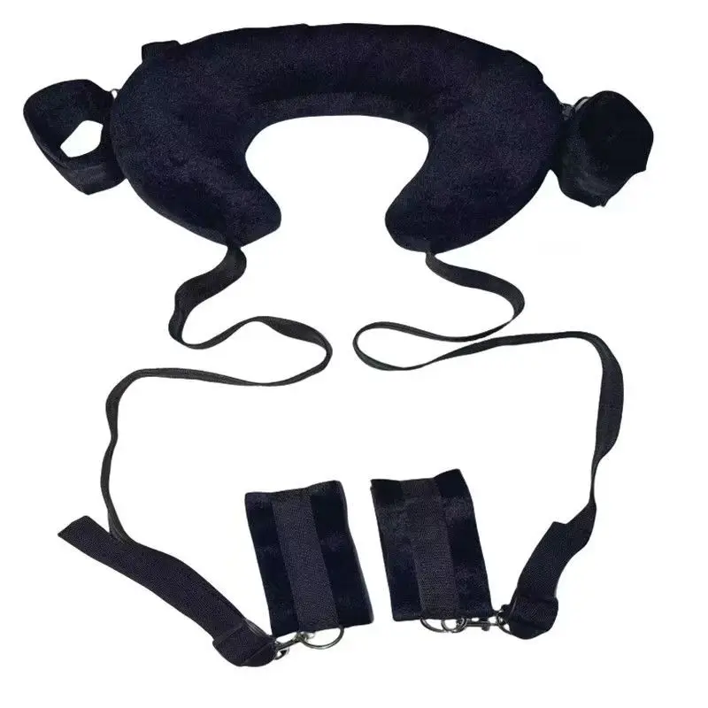 BDSM Sex Toys Neck Pillow Open Leg Handcuffs & Anklecuffs Adult Slave SM Game Fetish Bondage Kit for Couples Women Role Play view 5
