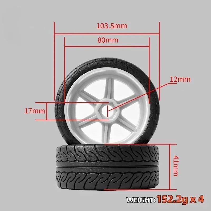 1/7 WRC Rally Tires & Wheel Rims 17mm Hex for 1/8 RC Car Arrma HSP HPI Txas MXJ KKPIT Losi Kyosho Redcat WR8 KM FS Citroen