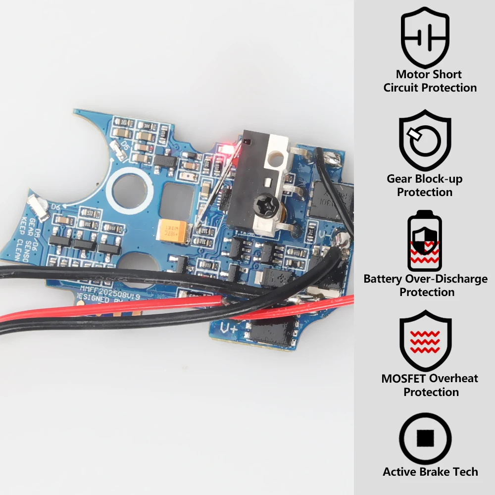 T238 V1.9 Basic V2  Binary Overheat Protection Active Braking for AIRSOFT Gel Ball V2 Gearbox