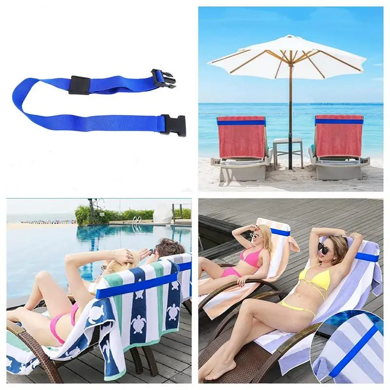 Beach Towel Bands Elastic Towel Bands Strap Portable Towel Beach Chair Bands Anti Slip Band Towel Fixing Straps Sun Chair Towel