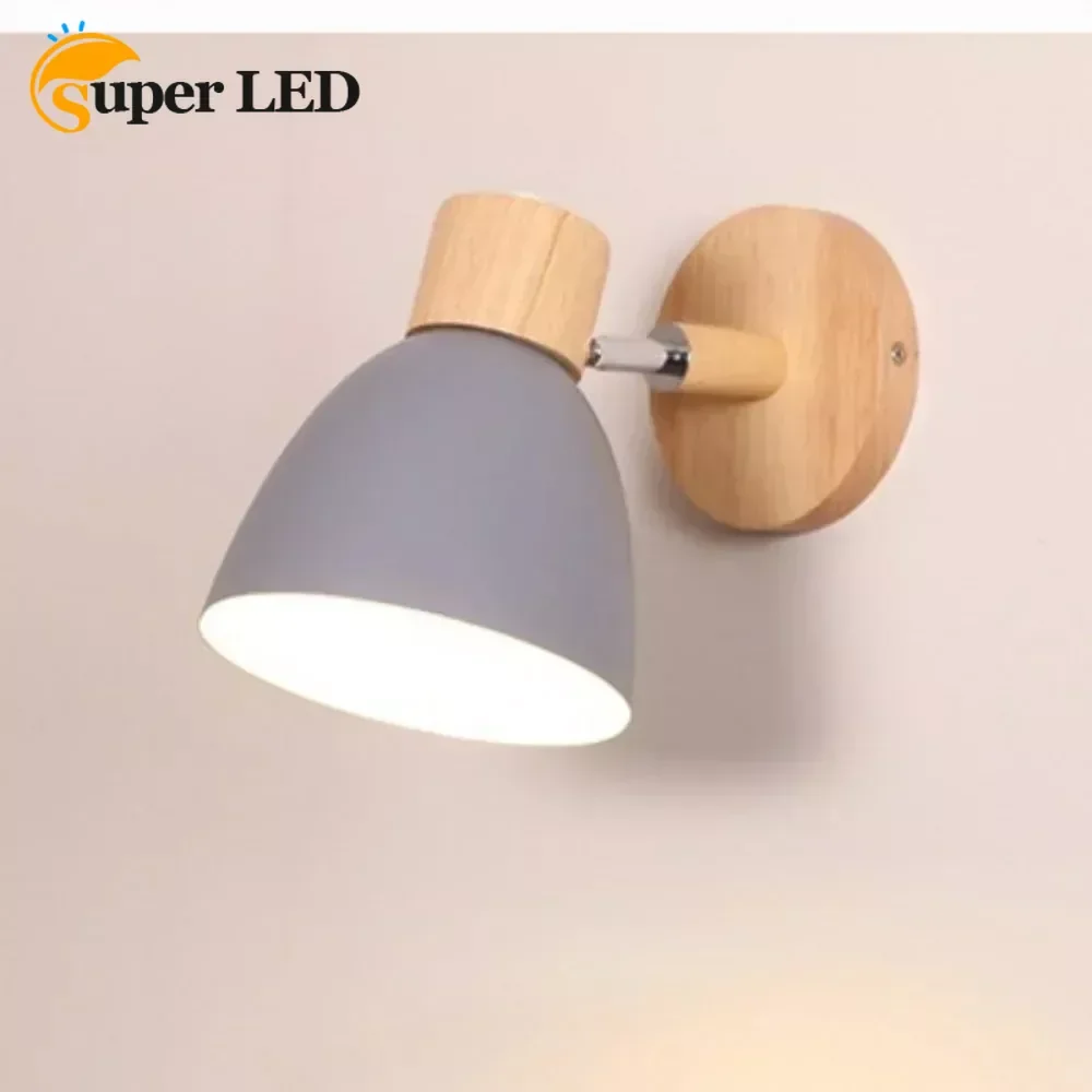 

Modern Living Room Bedroom Sconces Wall Lights Decorative Lighting Nordic Corridor Kids Room Wooden Wall Lamp Reading Lights